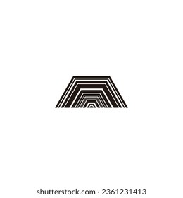 Tunnel, hexagon geometric symbol simple logo vector