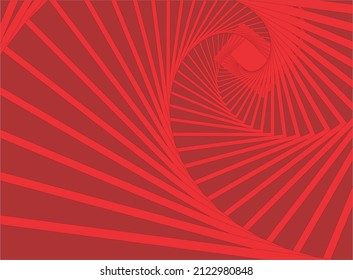 Tunnel or hole red  square infinity background vector Stock Vector