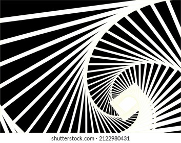 Tunnel or hole white square infinity background vector Stock Vector
