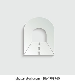 tunnel icon - black vector sign