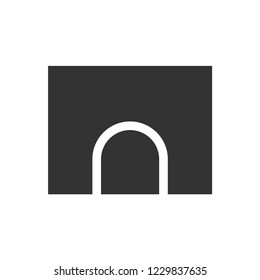 Tunnel. Icon Flat