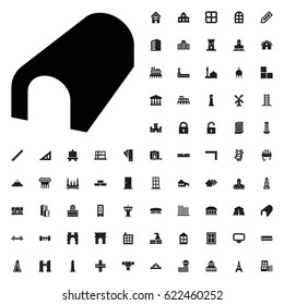Tunnel icon illustration isolated vector sign symbol. architecture icons vector set. on white background