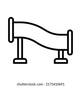Tunnel Icon. Line Art Style Design Isolated On White Background