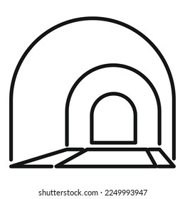 Tunnel icon outline vector. Car road. View entrance