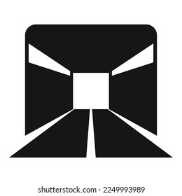 Tunnel icon simple vector. Car road. View entrance