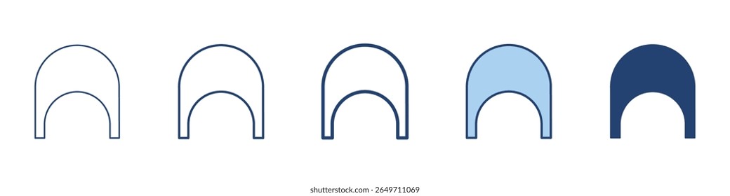 Tunnel icon Symbol set collection