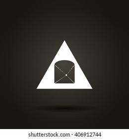 tunnel icon vector art picture image logo sign flat design on white background map pin