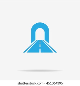 Tunnel icon. Vector concept illustration for design.