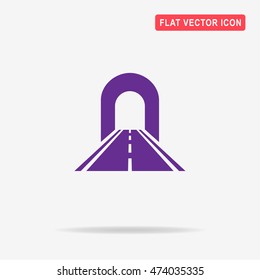 Tunnel icon. Vector concept illustration for design.
