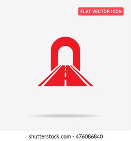 Tunnel icon. Vector concept illustration for design.