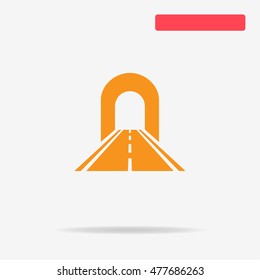 Tunnel icon. Vector concept illustration for design.