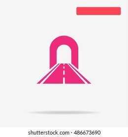 Tunnel icon. Vector concept illustration for design.