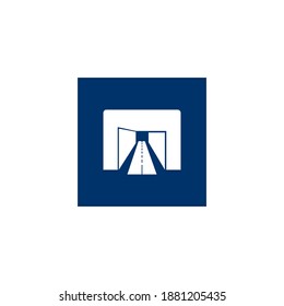 Tunnel icon vector design illustration, background.