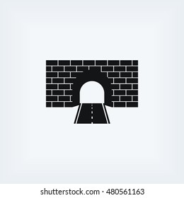Tunnel icon vector, flat design best vector icon