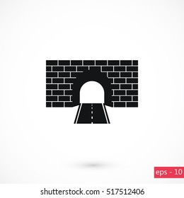 Tunnel icon vector, flat design best vector icon
