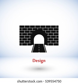 Tunnel icon vector, flat design best vector icon