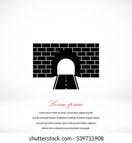 Tunnel icon vector, flat design best vector icon