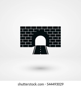 Tunnel icon vector, flat design best vector icon