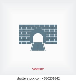Tunnel icon vector, flat design best vector icon