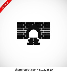 Tunnel icon vector, flat design best vector icon