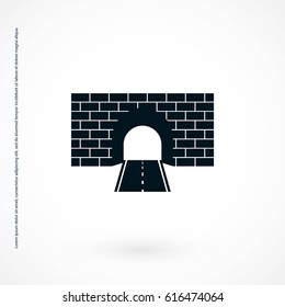 Tunnel icon vector, flat design best vector icon