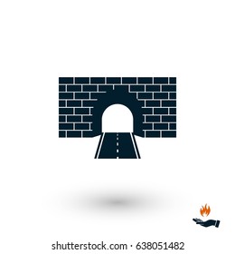 Tunnel icon vector, flat design best vector icon