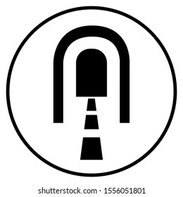 Tunnel icon vector illustration. Railways, roadways underpass tunnel. Perfect for sign, symbol, web icon etc.