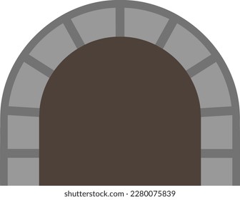 Una ilustración vectorial aislada del túnel.