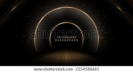 tunnel of lights in the dark radial golden lines for signs corporate, advertisement business, social media post, billboard agency advertising, ads campaign, motion video, landing page, website header