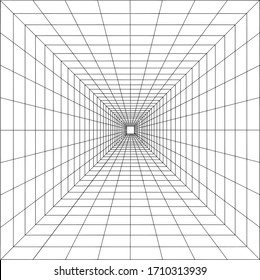 Tunnel Line Depth Illusion Art Depth 3d