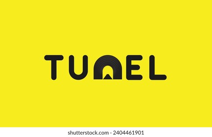Diseño del logotipo del túnel , Diseño del logotipo del vector mínimo del túnel
