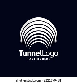 tunnel logo design, modern tunnel logo design