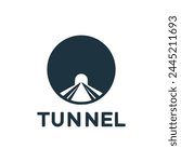 the tunnel logo vector illustration template design