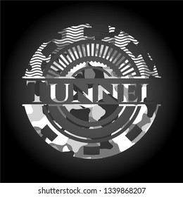 Tunnel on grey camo pattern