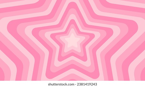 Tunnel of pink stars. Beautiful trendy background. Vector illustration