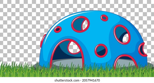 Campo de juego de túnel en ilustración transparente de fondo
