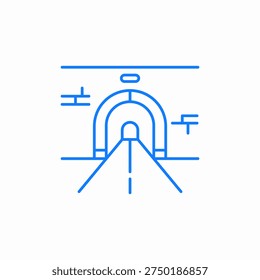 tunnel road icon sign vector