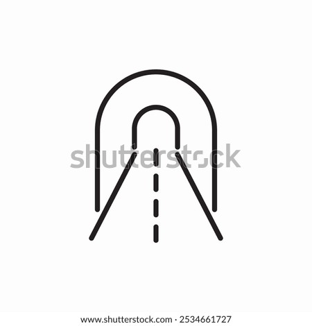 tunnel road icon sign vector