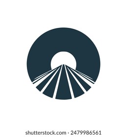 tunnel road logo vector illustration template design