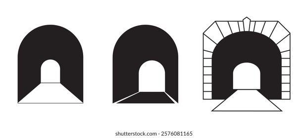 A tunnel. Road. Subway. Transportation. Vector. Illustration