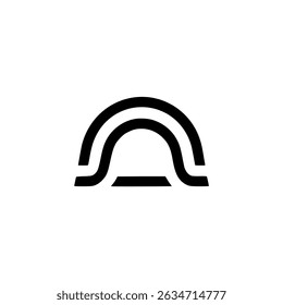 túnel estrada metrô subterrâneo logotipo vetor ilustração modelo design