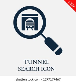 Tunnel search icon. Editable Tunnel search icon for web or mobile.