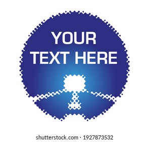 Tunnel seen from the inside. Tunnel light ready logo