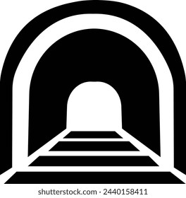 tunnel sign multi series style icon. Simple glyph, flat vector of railway warnings icons for ui , website or mobile application, Modern empty highway road, automobile bridge, transport infrastructure.