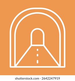 Tunnel sign symbol vector icon