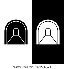 Tunnel sign symbol vector icon