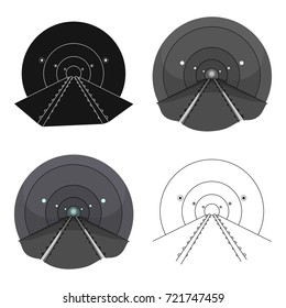 Tunnel, single icon in cartoon style.Tunnel, vector symbol stock illustration web.
