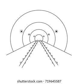 Tunnel, single icon in outline style.Tunnel, vector symbol stock illustration web.