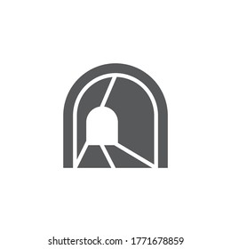Tunnel vector icon symbol isolated on white background