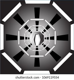 Tunnel Vector Illustration.